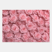 Feuille De Papier Cadeau Roses roses élégantes (Devant 2)