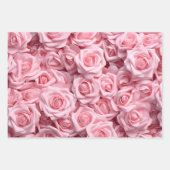 Feuille De Papier Cadeau Roses roses élégantes (Devant)