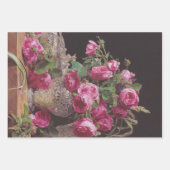 Feuille De Papier Cadeau Roses roses (par Ferdinand Georg Waldmüller) (Devant)