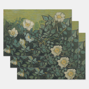 Feuille De Papier Cadeau Roses sauvages par Vincent van Gogh