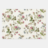 Feuille De Papier Cadeau Roses Vintages roses (Devant)