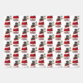 Feuille De Papier Cadeau Rottweiler Chien en vacances sac cadeau (Devant)