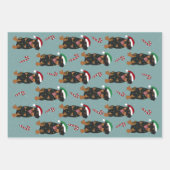 Feuille De Papier Cadeau Rottweiler de Noël (Devant 2)