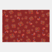 Feuille De Papier Cadeau Rouge 2023 Lunaire Nouvel An Rabbit 福 Bénédictions (Devant 3)