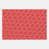 Feuille De Papier Cadeau Rouge| Blanc| Noël (Devant 2)