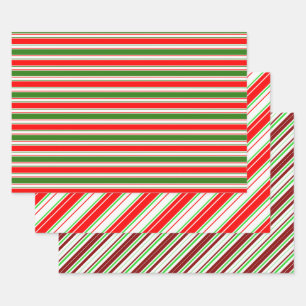 Feuille De Papier Cadeau Rouge, Blanc, Vert, Grandes Têtes De Noël