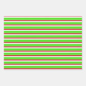 Feuille De Papier Cadeau Rouge, Blanc, Vert Style de Noël Grandes Motifs (Devant 3)