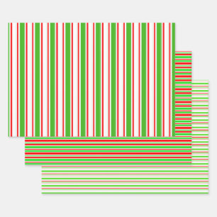 Feuille De Papier Cadeau Rouge, blanc, vert style de Noël Motif