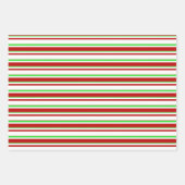 Feuille De Papier Cadeau Rouge, blanc, vert style de Noël Motif (Devant 3)