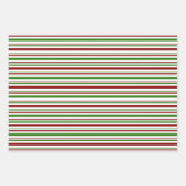 Feuille De Papier Cadeau Rouge, blanc, vert style de Noël Motif (Devant)