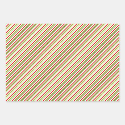 Feuille De Papier Cadeau Rouge, blanc, vert style Noël Motif (Devant 3)