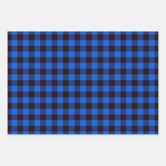Feuille De Papier Cadeau Rouge Bleu Vert Buffle Plaid Motif vérifié (Devant 2)