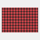 Feuille De Papier Cadeau Rouge Bleu Vert Buffle Plaid Motif vérifié (Devant)