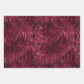 Feuille De Papier Cadeau Rouge Bourgogne Baisers lèvres (Devant 3)