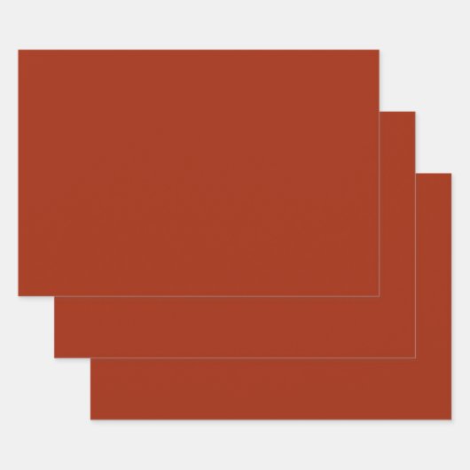 Feuille De Papier Cadeau Rouge brûlé - (couleur solide)  (Lot)