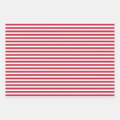 Feuille De Papier Cadeau Rouge et blanc Stripes Polka Dot Chevron (Devant)