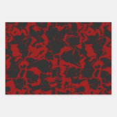 Feuille De Papier Cadeau Rouge et gris (Devant 3)