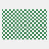 Feuille De Papier Cadeau Rouge et Vert Vérification Rétro (Devant 3)