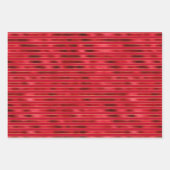 Feuille De Papier Cadeau Rouge Glam Gold Stripes (Devant)