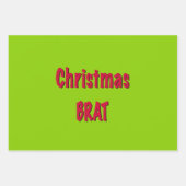 Feuille De Papier Cadeau Rouge Noël Et Vert Bras (Devant 2)