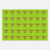 Feuille De Papier Cadeau Rouge Noël Et Vert Bras (Devant)