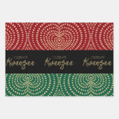 Feuille De Papier Cadeau Rouge noir vert (Devant)