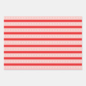 Feuille De Papier Cadeau Rouge rose blanc Holly Berries Mistletoe Noël (Devant 2)