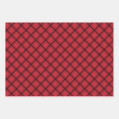 Feuille De Papier Cadeau Rouge rustique Noir Plaid Buffalo Vérifier Motif m (Devant)