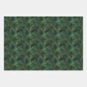 Feuille De Papier Cadeau Rouge Vert blanc Abstrait Parties scintillant en o (Devant 2)