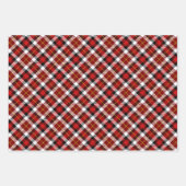 Feuille De Papier Cadeau Rouge vert blanc et noir (Devant)