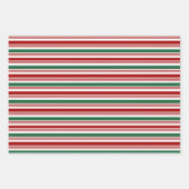 Feuille De Papier Cadeau Rouge Vert blanc Peppermenthe raypes (Devant 2)
