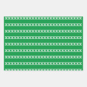Feuille De Papier Cadeau Rouge Vert blanc Simple Minimal (Devant 3)