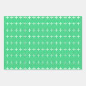 Feuille De Papier Cadeau Rouge Vert blanc Simple Minimal (Devant 2)