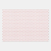 Feuille De Papier Cadeau Rouge Vert Damas À petits pois Sur Blanc Croustill (Devant 2)