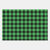 Feuille De Papier Cadeau Rouge vert et blanc Buffalo Check Noël (Devant 2)