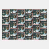 Feuille De Papier Cadeau Rough Collie Joyeux Collidays Noël (Devant 3)