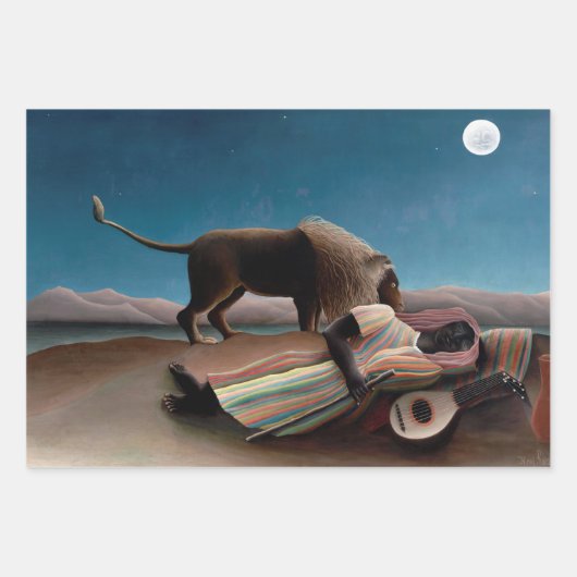 Feuille De Papier Cadeau Rousseau (Devant)