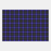 Feuille De Papier Cadeau Royal Blue Black Plaid (Devant)
