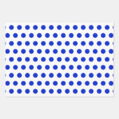 Feuille De Papier Cadeau Royal Blue Houndstooth Monogram Polka Dot (Devant 3)