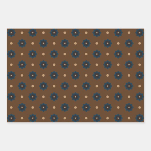 Feuille De Papier Cadeau Rub El Hizb Motif (Devant)