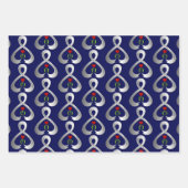 Feuille De Papier Cadeau Ruban de sensibilisation de Parkinson (Devant 3)