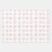 Feuille De Papier Cadeau Rubans à rayures roses à carreaux Anniversaire (Devant 3)