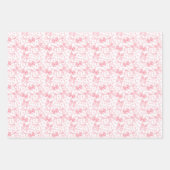 Feuille De Papier Cadeau Rubans roses et points (Devant 3)