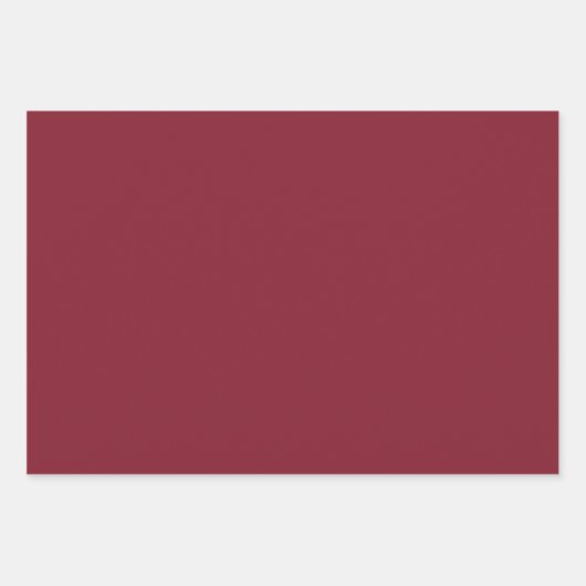 Feuille De Papier Cadeau Rubis antique (couleur solide) (Devant 3)