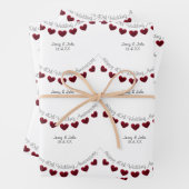 Feuille De Papier Cadeau Ruby 40e anniversaire mariage mari & femme (En situation)