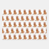 Feuille De Papier Cadeau Ruby Cavalier King Charles Noël  (Devant 3)