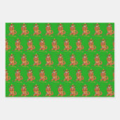 Feuille De Papier Cadeau Ruby Cavalier King Charles Noël  (Devant)