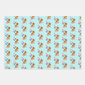 Feuille De Papier Cadeau Ruby Cavalier King Charles Spaniel Anniversaire   (Devant)