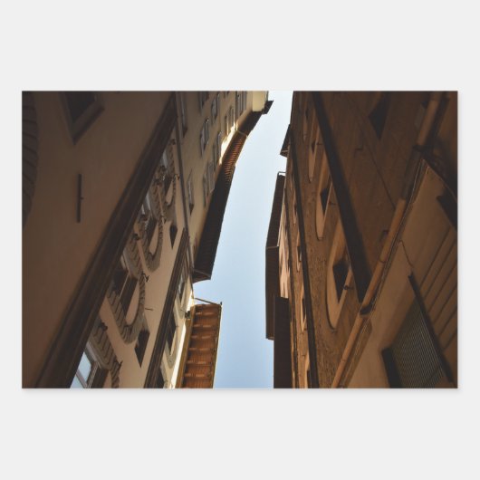 Feuille De Papier Cadeau Rue baignée de soleil (Devant)