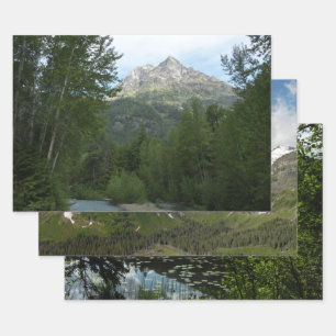Feuille De Papier Cadeau Ruisseau McDonald au parc national de Glacier